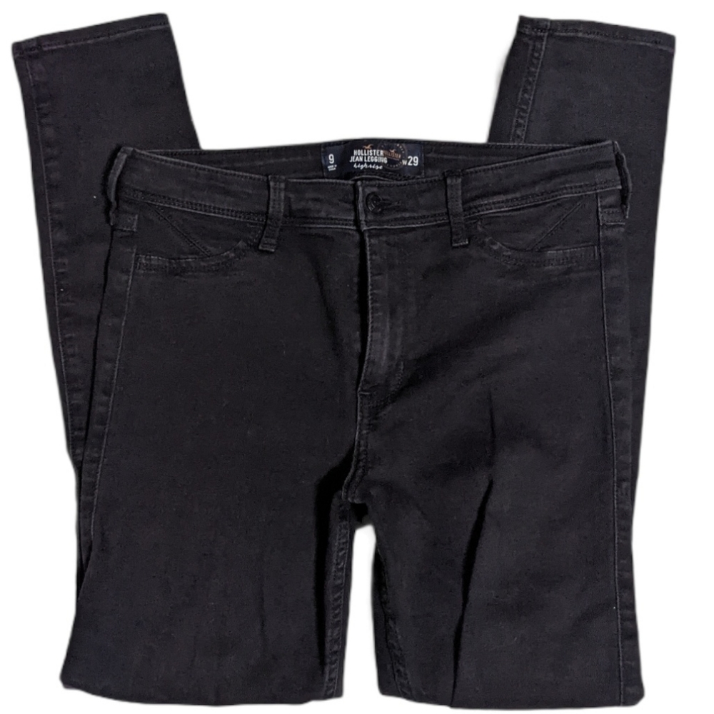 Hollister Jean Legging High Rise Distressed Black